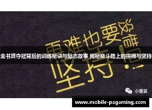 金书贤夺冠背后的训练秘诀与励志故事 揭秘奋斗路上的拼搏与坚持