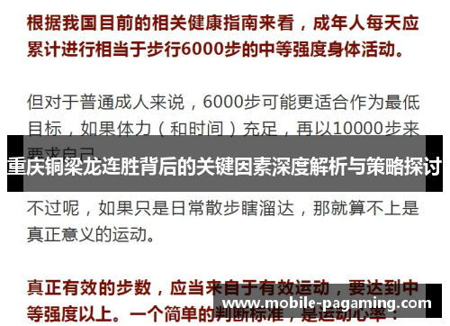 重庆铜梁龙连胜背后的关键因素深度解析与策略探讨 重庆铜梁龙连胜背后的关键因素深度解析与策略探讨